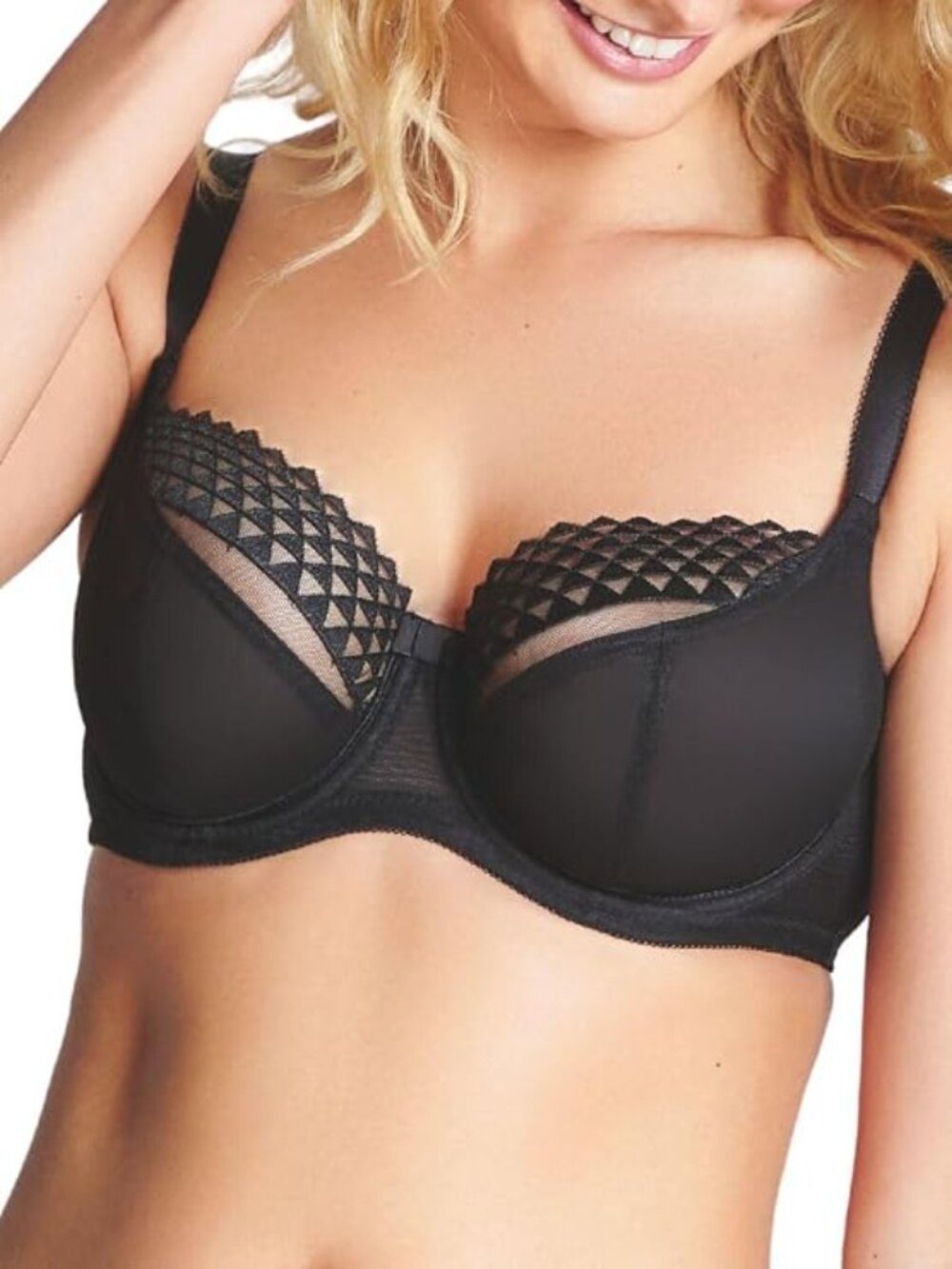 Cleo by Panache ✨ Demi Asher Underwire Balconnet Bra 32G NWT Black
